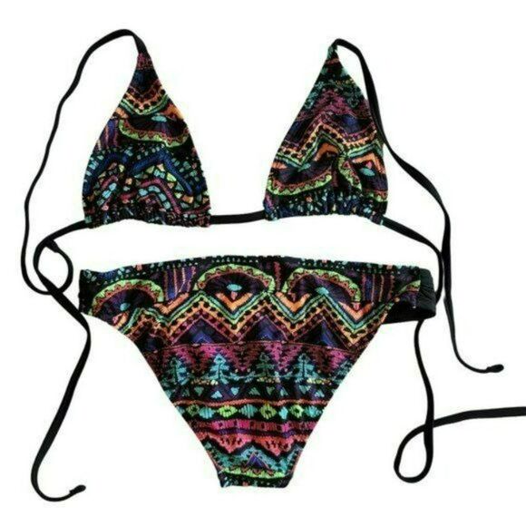 Endless Sun Multicolor Swim Bikini Set Two Piece Size M - Picture 2 of 6